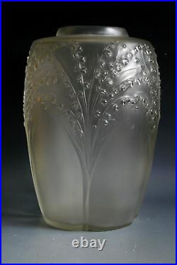 Vase En Verre Art Deco Andre Hunebelle Circa 1930