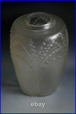 Vase En Verre Art Deco Andre Hunebelle Circa 1930