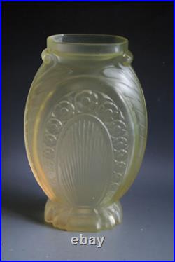 Vase En Verre Art Deco Muller Freresluneville Circa 1930