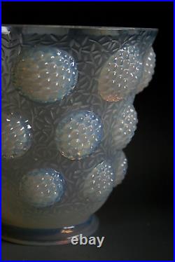 Vase En Verre Opalescent Verlys Art Déco