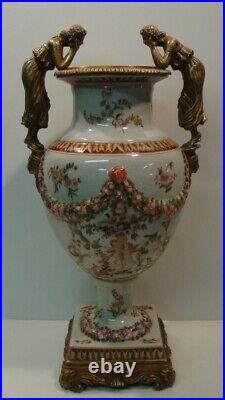 Vase Figurine Fleur Style Art Deco Style Art Nouveau Porcelaine Ceramique