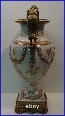 Vase Figurine Fleur Style Art Deco Style Art Nouveau Porcelaine Ceramique