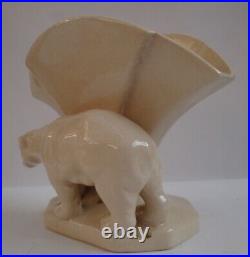 Vase Figurine Ours Animalier Style Art Deco Style Art Nouveau Porcelaine Ceramiq
