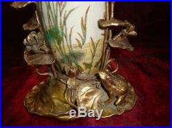 Vase Grenouille Elfe Fee Style Art Deco Style Art Nouveau Porcelaine Bronze