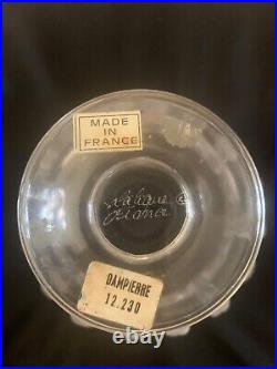 Vase LALIQUE FRANCE, DAMPIERRE signé, avec étiquettes, création 1948, cristal