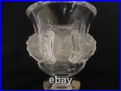 Vase LALIQUE FRANCE, DAMPIERRE signé, avec étiquettes, création 1948, cristal