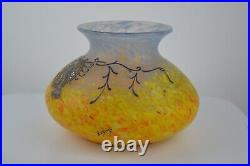 Vase LEGRAS série PRINTANIA pâte de verre émaillé Art Déco 1930
