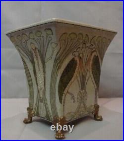 Vase Marabout Oiseau Style Art Deco Style Art Nouveau Porcelaine