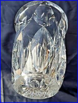 Vase SAINT LOUIS Signé cristal 18 cms decor en creux art déco / Fleurs bouquet