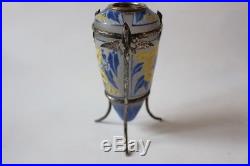 Vase amphore verre émaillé Art déco D'ARGYL (28516)