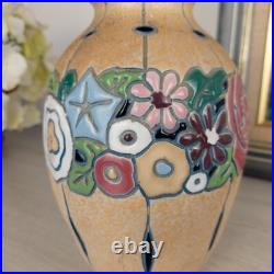 Vase ancien Amphora sculpté décor fleurs Riessner Stellmacher & Kessel Art Déco Vase ancien Amphora sculpté décor fleurs Riessner Stellmacher & Kessel Art Déco