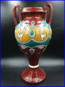 Vase ancien Nabeul Ben Sedrine EL Kharraz art deco nouveau ceramique tunisien