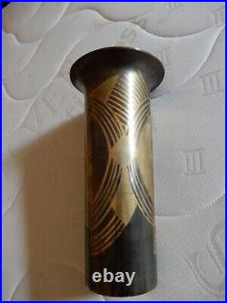 Vase art déco France. Dinanderie Hauteur 23 cm