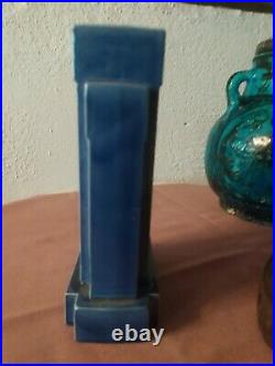 Vase art déco bleu