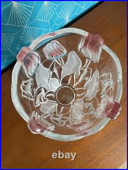 Vase art déco, décor de tulipe opalescent, vase ancien, vers 1900