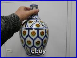 Vase art déco par Henri Delcourt, Boulogne/Mer, 1930, aux escargots, H 25cm