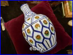 Vase art déco par Henri Delcourt, Boulogne/Mer, 1930, aux escargots, H 25cm