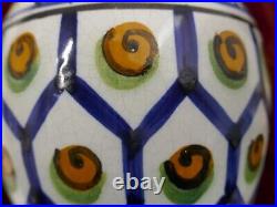 Vase art déco par Henri Delcourt, Boulogne/Mer, 1930, aux escargots, H 25cm