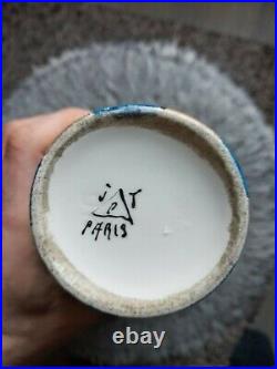 Vase céramique art deco decor de houx jpt paris 22 cm 1930 jacques tieles