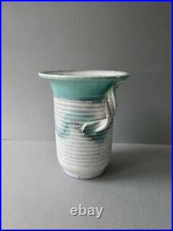 Vase en céramique émaillée avec anses torsadées, Art Deco, Ditmar Urbach