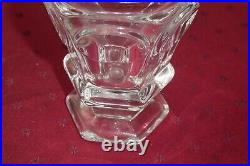 Vase en cristal de Baccarat estampillé 12,5 cm Art Déco superbe modèle design