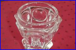 Vase en cristal de Baccarat estampillé 12,5 cm Art Déco superbe modèle design