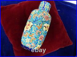 Vase en émaux de Longwy, années 30, art déco, H 235mm, bon état, signé