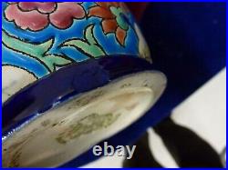 Vase en émaux de Longwy, années 30, art déco, H 235mm, bon état, signé