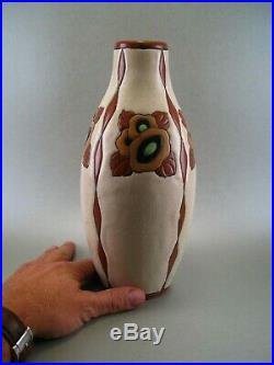 Vase en grès CHARLES CATTEAU BOCH LA LOUVIERE KERAMIS D 767 Art Deco 1923