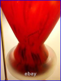 Vase en pate de verre LORRAIN art déco