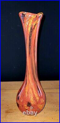 Vase en verre Millefiori Antonin Ruckl pour Kralik Art Déco 1930