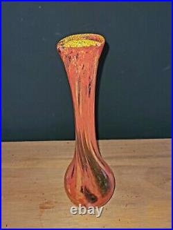 Vase en verre Millefiori Antonin Ruckl pour Kralik Art Déco 1930