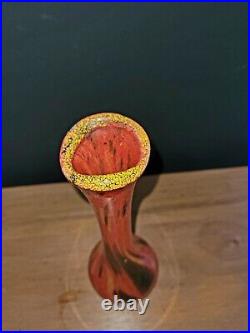 Vase en verre Millefiori Antonin Ruckl pour Kralik Art Déco 1930 Vase en verre Millefiori Antonin Ruckl pour Kralik Art Déco 1930