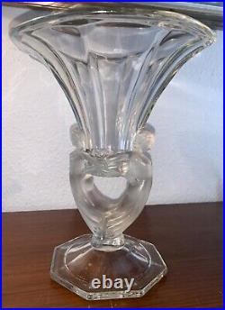 Vase en verre art déco aux nymphes 1930's Walther & Söhne à identifier