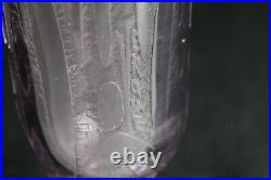 Vase en verre signé VERAME décor dégagé à l'acide époque Art déco, H 21.5 cm