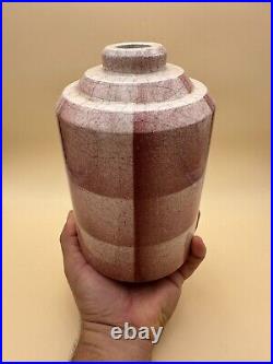 Vase époque Art Déco à décor géométrique dans le gout de Besnard ou Lallemant