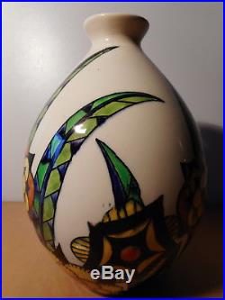 Vase faience art deco Belge Keramis Boch Freres La Louvière ceramique Belgique