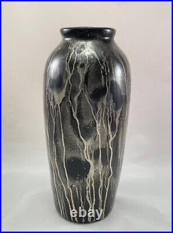 Vase grès Léon Pointu Art déco Platinum tall vase