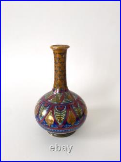 Vase italien en majolique polychrome de Gualdo Tadino, Art déco Années 1920 Vase italien en majolique polychrome de Gualdo Tadino, Art déco Années 1920