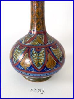 Vase italien en majolique polychrome de Gualdo Tadino, Art déco Années 1920 Vase italien en majolique polychrome de Gualdo Tadino, Art déco Années 1920