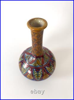 Vase italien en majolique polychrome de Gualdo Tadino, Art déco Années 1920 Vase italien en majolique polychrome de Gualdo Tadino, Art déco Années 1920