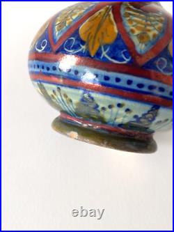 Vase italien en majolique polychrome de Gualdo Tadino, Art déco Années 1920 Vase italien en majolique polychrome de Gualdo Tadino, Art déco Années 1920