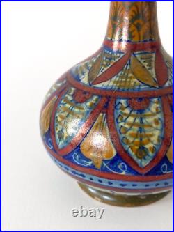 Vase italien en majolique polychrome de Gualdo Tadino, Art déco Années 1920 Vase italien en majolique polychrome de Gualdo Tadino, Art déco Années 1920