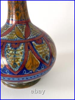 Vase italien en majolique polychrome de Gualdo Tadino, Art déco Années 1920 Vase italien en majolique polychrome de Gualdo Tadino, Art déco Années 1920