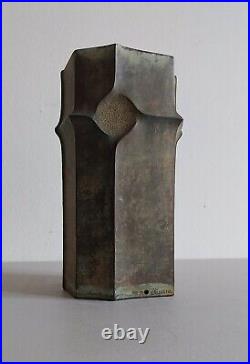 Vase moderniste en bronze Art deco par Bosisio Italy