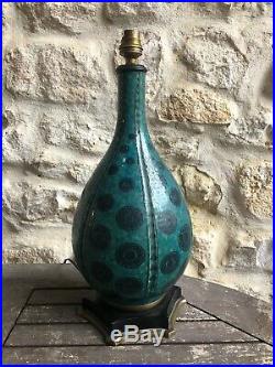 Vase monté en Lampe Grés Emile LENOBLE Art Nouveau Art Deco Modernist Ceramic