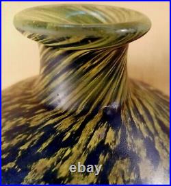 Vase pâte de verre décor Peint Signé Delatte ART Déco