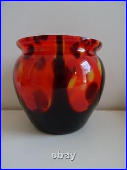 Vase verre Antonin Ruckl Bohémian Glass Art Déco