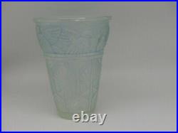 Vase verre moulé Marius-Ernest SABINO (1878-1961) Colombes Art déco (27389)