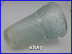 Vase verre moulé Marius-Ernest SABINO (1878-1961) Colombes Art déco (27389)